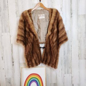1950's Vintage Etco Mink Stole/Cape  Size 10